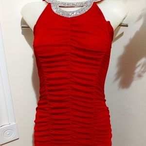 Sexy Dress with a necklace in rhinestone new